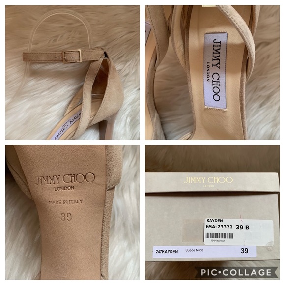 JIMMY CHOO Kayden Suede Patent Heel Platform Heels - Picture 9 of 9